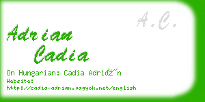 adrian cadia business card